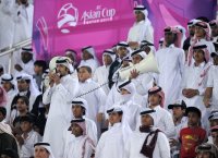 Fussball AFC Asian Cup 2011 Eroeffnungsspiel:  Katarische Fans in Tracht