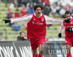Fussball 1. Bundesliga: Bayern - Bremen, Jubel BALLACK