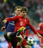 FUSSBALL INTERNATIONAL CHL ACHTELFINALE 12/13: FC Bayern Muenchen - FC Arsenal London