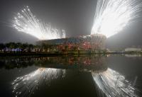 FUSSBALL  Olympia 2008  EROEFFNUNGSFEIER Feuerwerk