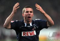 Fussball 1. Bundesliga : JUBEL nach dem Elfmeter Tor zum 0:1 Lukas Podolski (1. FC Koeln)