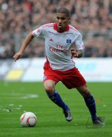 Fussball, 1. Bundesliga, Saison 2010/2011: Hamburger SV, GUERRERO am Ball