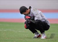 FUSSBALL INTERNATIONAL: Torwart Ri Myong Guk  (Nordkorea)