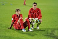 Fussball U21-EURO 2011 FINALE:  Enttaeuschung nach der Niederlage Admir Mehmedi, Kevin Fickentscher (v. li., Schweiz)