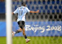 FUSSBALL  Olympia 2008  Peking  Viertelfinale Argentinien - Niederlande