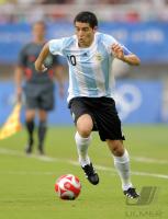 FUSSBALL  Olympia 2008  Peking  Vorrunde Argentinien - Australien