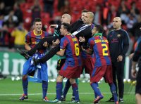 Fussball Champions League Finale 2011: Champions League Sieger 2011 FC Barcelona  feiert den Sieg