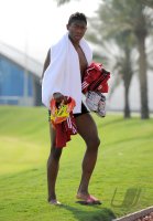 Fussball 1. Bundesliga 11/12: FC Bayern Muenchen Training in Doha