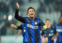 FUSSBALL SERIE A:  Jubel Javier Zanetti (Inter Mailand)