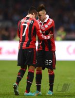 FUSSBALL SERIE A:  Robinho mit Stephan El Shaarawy (v. li., AC Mailand)