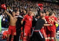 Fussball International, Champions League Saison 2011/2012: Luiz Gustavo, Jerome Boateng, Rafinha, Toni Kroos (v.li., FC Bayern Muenchen)