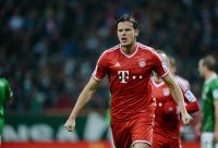 Fussball  1. Bundesliga  13/14: JUBEL Daniel van Buyten (FC Bayern Muenchen)