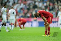 Fussball 1. Bundesliga, Saison 2011/2012:  Enttaeusch FC Bayern, Thomas Mueller