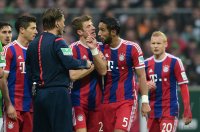 Fussball, 1. Bundesliga  Saison 2014/2015: SV Werder Bremen - FC Bayern Muenchen