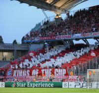 FUSSBALL  International CHL 09/10: Choreographie  FC Byern Fans