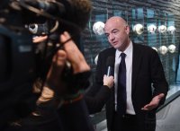 FIFA Praesident Gianni Infantino (Schweiz) erster Tag im Home of Fifa