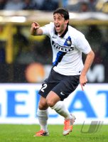 FUSSBALL SERIE A:  Jubel Diego Milito (Inter Mailand)