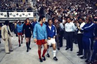 Fussball Bayern-Schalke: Beckenbauer, Libuda