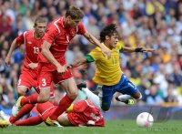 FUSSBALL Olympia 2012 Maenner: Brasilien - Weissrussland