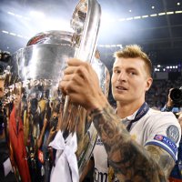 Fussball Champions League Finale 2017: JUBEL Toni Kroos (Real Madrid)