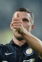 Fussball International Serie A 14/15: JUBEL Lukas Podolski (Inter Mailand)
