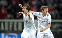 Fussball 1. Bundesliga : JUBEL Thomas Mueller, Holger Badstuber (v.re., FC Bayern Muenchen)