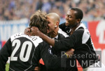 Fussball Uefa-Cup: Schalke - Basel, Jubel Basel n. 1:1