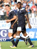 FUSSBALL SERIE A:  Miroslav Klose , Djibril Cisse (Lazio Rom)