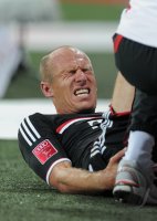 Fussball International Audi Cup 2011: Arjen Robben (FC Bayern Muenchen) verletzt