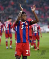 Fussball 1. Bundesliga Saison 14/15: JUBEL David Alaba (FC Bayern Muenchen)