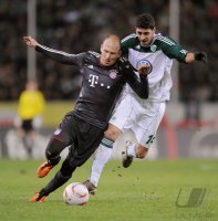 Fussball 1. Bundesliga  Saison 2010/2011: VfL Wolfsburg - FC Bayern Muenchen