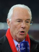 Fussball CHL  Saison 2011/2012:   Ehrenpraesident Franz Beckenbauer (FC Bayern Muenchen)