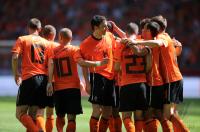 FUSSBALL INTERNATIONAL: Andre OOIJER, Wesley SNEIJDER, Mark VAN BOMMEL, Rafael VAN DER VAART (v. li., Holland)