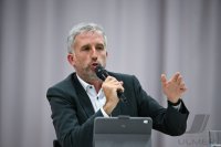 Streitgespraech OB Boris Palmer und AfD Landesvorsitzender Markus Frohnmaier in Tuebingen