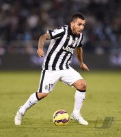 Fussball Supercoppa Italia Finale 2014 in Doha: Carlos Tevez (Juventus Turin)