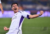 FUSSBALL Coppa Italia Viertelfinale 14/15: JUBEL Mario Gomez (AC Florenz)