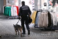 Grosses Polizeiaufgebot bei einer Demo in der Tuebinger Altstadt