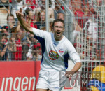 FUSSBALL  1. Bundesliga SC Freiburg-Rostock JUBEL Hansa; Rade Prica