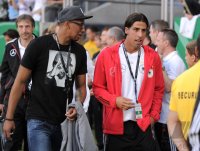 Fussball International EM 2012 Testspiel: Jerome Boateng mit  Sami KHEDIRA (v. li., Deutschland)