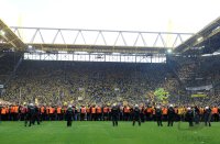 Fussball 1. Bundesliga : Borussia Dortmund  feiert die Deutsche Meisterschaft 2011