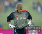 Fussball 1. Bundesliga Bayern-Rostock; Enttaeuschung Kahn