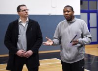 Basketball 1. Bundesliga 15/16 Hauptrunde: Trainer Tyron McCoy (Walter Tigers Tuebingen)