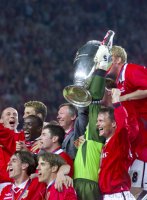Fussball Champions League Finale 1999:  JUBEL Manchester United FC
