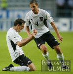 FUSSBALL Oesterreich-Weissrussland Jubel Aufhauser