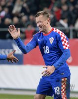 Fussball International Testspiel: JUBEL Ivica Olic (Kroatien)