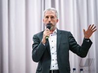 Streitgespraech OB Boris Palmer und AfD Landesvorsitzender Markus Frohnmaier in Tuebingen