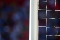 Fussball 1. Bundesliga : Das Tor mit dem Pfosten und Tornetz