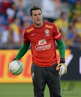 Fussball International Laenderspiel: Torwart Julio Cesar (Brasilien)