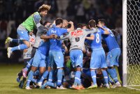 Fussball Supercoppa Italia Finale 2014 in Doha: JUBEL SSC Neapel