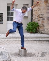 Tuebingen; Einweihung Spielplatz Metzgergasse mit Oberbuergermeister Boris Palmer (Die Gruenen)